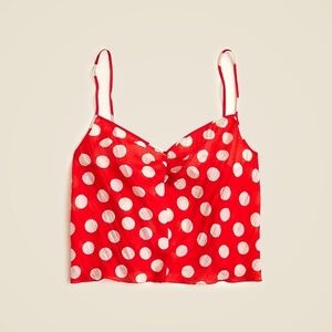 J.crew Red Polka Dot Camisole Top
